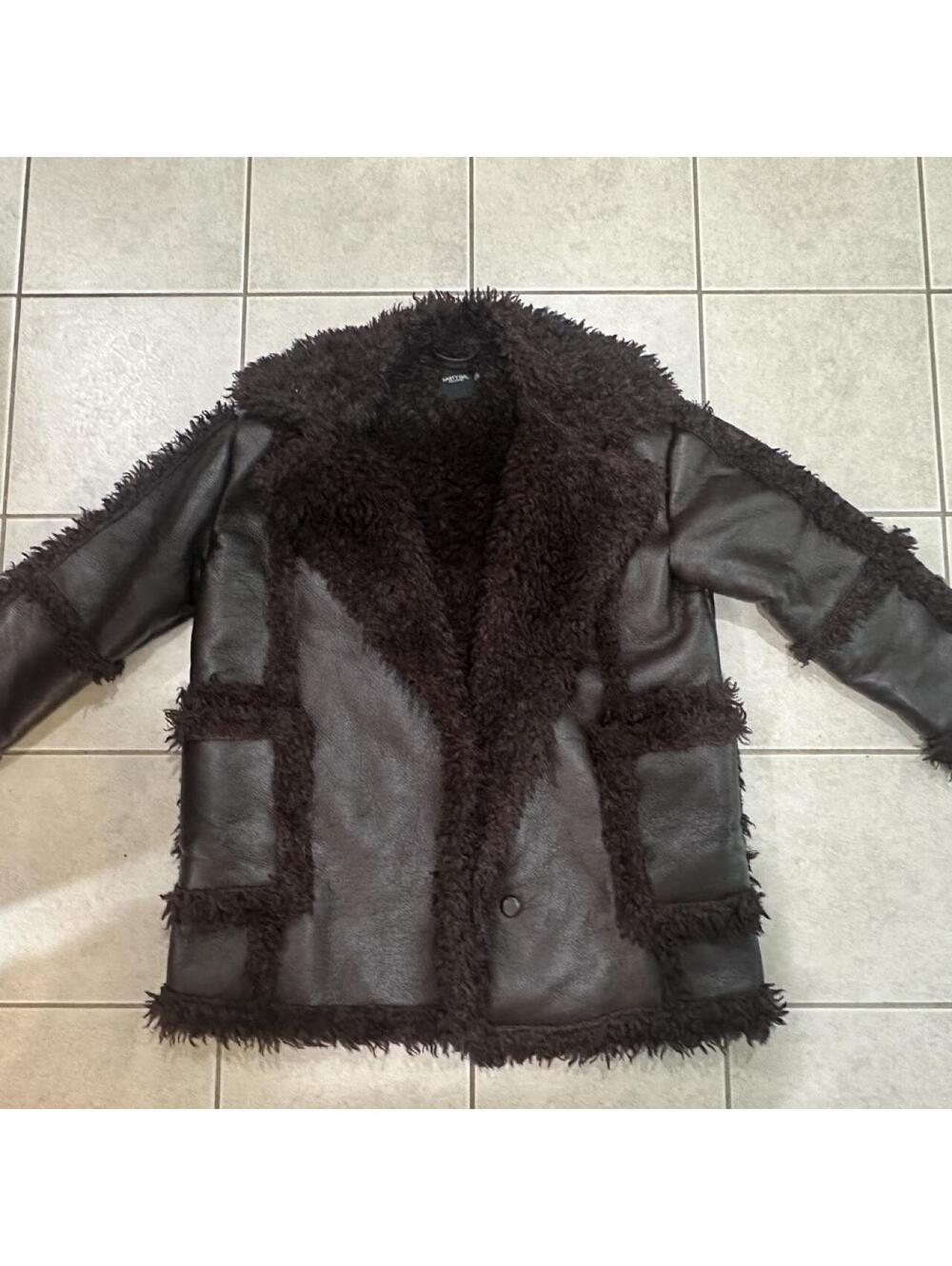 Nasty Gal Women's Brown and Burgundy Jacket